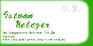 istvan melczer business card